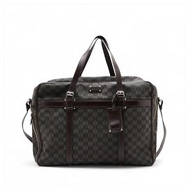 Sac Boston 2-Way en cuir Loewe Repeat Anagram Marron
