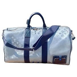 Louis Vuitton Keepall 50 Monogram Galaxy Canvas Reisetasche Blau Grau Monogramm