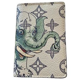Louis Vuitton Monogram Elephant Kartenetui Beige Grün Monogramm