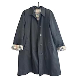 Burberry Nova Check Lining Raincoat - Black Black