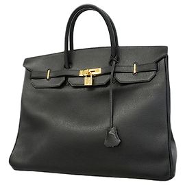 Hermès Borsa Hermes Birkin 40 in pelle Ardennes nera Nero