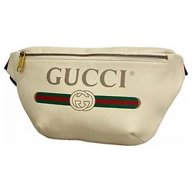 Pochete Gucci em couro branco Branco