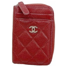 Monedero Chanel Matelassé Caviar Leather Burdeos