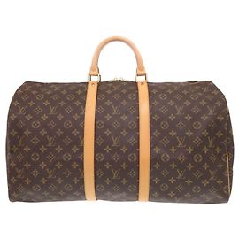 Sac Boston Louis Vuitton Keepall 55 Monogram Marron Monogramme
