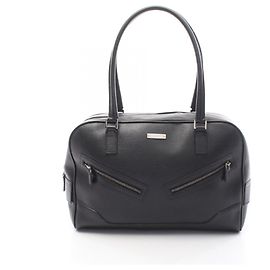 Gucci Black Leather Handbag Black