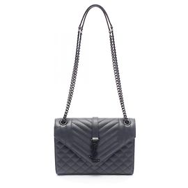 Yves Saint Laurent Paris Envelope Schultertasche Medium Schwarz