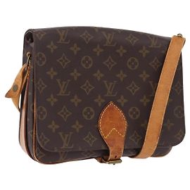LOUIS VUITTON Bolsa de Ombro Monogram Cartouchiere GM M51252 LV Auth 194556 Monograma