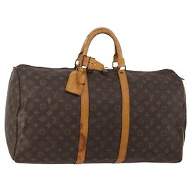 LOUIS VUITTON Monogram Keepall 55 Boston Bag M41424 LV Auth bs36206 Monogram