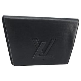 Pochette LOUIS VUITTON Epi Trapeze Black M80165 LV Auth ep15536A Noir