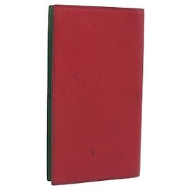 Hermès HERMES Agenda Vision Day Planner Cover Leather Red Auth bs36337 Red