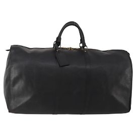 LOUIS VUITTON Epi Keepall 60 Boston Bag Noir M42942 LV Auth bs35863 Noir