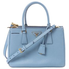 Prada Galleria Saffiano Lux Leather 2Way Handbag in Blue Blue