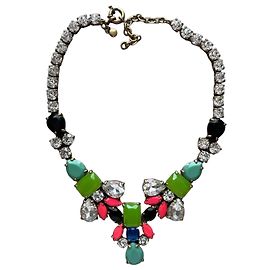 J.Crew Multicolor Gem Statement Necklace Black Pink White Blue Multiple colors Green