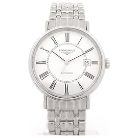 NOVO RELÓGIO AUTOMÁTICO LONGINES PRESENCE L4.922.4 39MM AÇO Prata