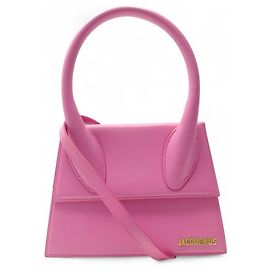 BOLSA DE MÃO JACQUEMUS LE GRAND CHIQUITO GM EM COURO ROSA COM ALÇA DE OMBRO Rosa