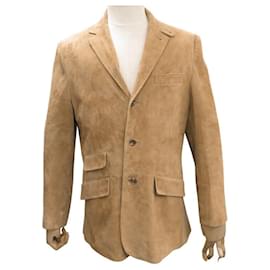 POLO BY RALPH LAURENT M 50 SANDFARBENE WILDLEDER-JACKE Kamel