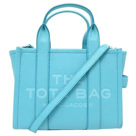 NOVA BOLSA MARC JACOBS THE SMALL TOTE BAG H009L01SP21 COURO AZUL ALÇA DE OMBRO Azul