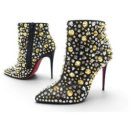 NUEVAS BOTAS CHRISTIAN LOUBOUTIN SO FULL KATE STUDDED 38 Negro