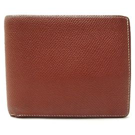 Hermès HERMES MC2 COPERNIC WALLET IN EPSOM LEATHER BROWN CARD HOLDER Brown