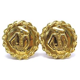 PENDIENTES VINTAGE CHANEL 1994 GABRIELLE COCO METAL DORADO Dorado