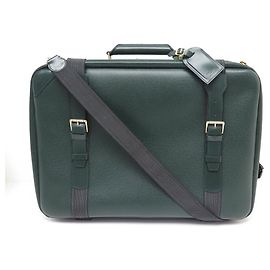 MALA DE VIAGEM LOUIS VUITTON SATELLITE 55 COM ALÇA DE OMBRO EM COURO TAIGA VERDE Verde
