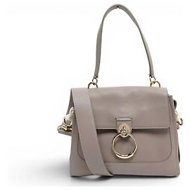 Chloé NOVA BOLSA DE MÃO CHLOE TESS EM COURO GRAIN CINZA COM ALÇA Cinza