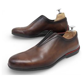 MOCASSINS BERLUTI X FERRARI S4513 6 40 COURO MARROM Marrom