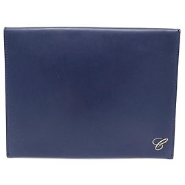 NOVA POCHETTE ENVELOPE CHOPARD 22.5CM EM COURO AZUL POUCH CLUTCH Azul