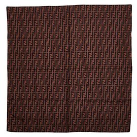 Fendi Zucca Seidenschal Braun Braun