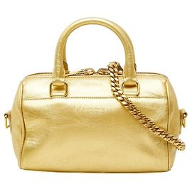 Sac cabas Baby Duffle en cuir doré Saint Laurent Doré
