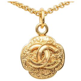 Collier Chanel Vintage Coco Mark Doré