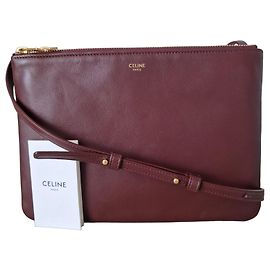 Céline Celine Trio Lederhandtasche Bordeaux Bordeaux