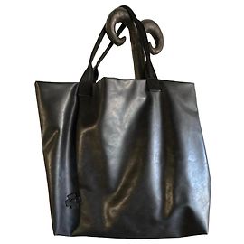 Munthe Plus Simonsen Borsa tote PLÜ in ecopelle nera Nero