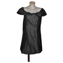 Robe courte Moschino Cheap and Chic Noir Gris anthracite