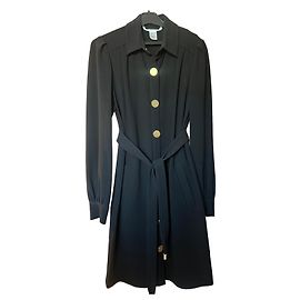 Robe en triacétate et polyester noir Diane von Furstenberg Noir