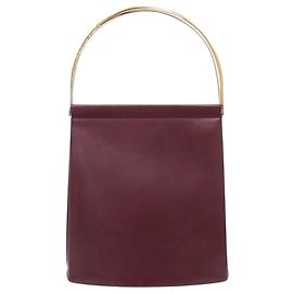 CARTIER TRINITY LEDERHANDTASCHE BORDEAUX BURGUNDY 29CM Bordeaux