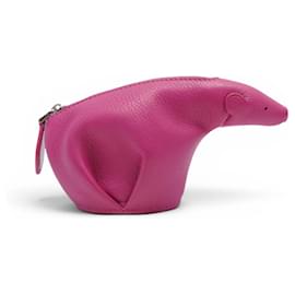 LOEWE BEAR LEATHER WALLET PINK 199.30.N96 Pink