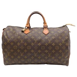 LOUIS VUITTON SPEEDY 40 M41522 MONOGRAM CANVAS HANDBAG Brown