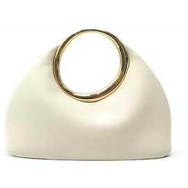 JACQUEMUS LE PETIT CALINO BAW00395A IVORY LEATHER HANDBAG Cream