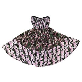 NEUF ROBE GIVENCHY POPLINE A FLEURS 14P2024 M 38 COTON MULTICOLORE DRESS Multicolore