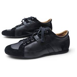 Hermès TÊNIS HERMES TIE BREAK 43 EM COURO E CAMURÇA PRETA Preto