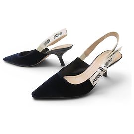 SCARPE CHRISTIAN DIOR DECOLTÉ SLINGBACK J'ADIOR 38.5 IN VELLUTO Blu