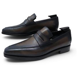 BERLUTI ANDY DEMESURE 7.5 41.5 PATINATED LEATHER SHOES WITH LASTS Other
