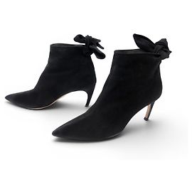 DIOR LA BELLE D KCM184VVVS900 38 BLACK SUEDE ANKLE BOOTS Black