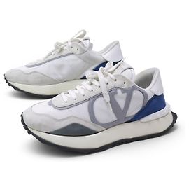 CHAUSSURES VALENTINO GARAVANI BASKETS NETRUNNER 42 TOILE DAIM LOGO SNEAKERS Multicolore