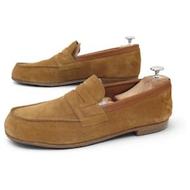 SCHUHE JM WESTON MOCASSINS 281 LE MOC 9C 43 CAMEL WILDLEDER Kamel