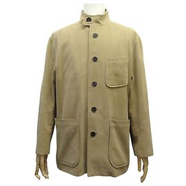 CHAQUETA BERLUTI X ARNYS FORESTIERE L 54 DE TERCIOPELO DE ALGODÓN BEIGE Beige