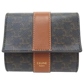 Céline NOVA CARTEIRA CELINE SMALL TRIFOLD TOILE TRIOMPHE 10D572BZ9.04LU Marrom