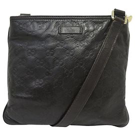 BORSA MESSENGER GUCCI 201538 PELLE GUCCISSIMA MARRONE BORSA A TRACCOLA Marrone