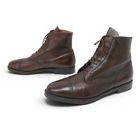 STIVALETTI JOHN LOBB MORTON 11.5 45 IN PELLE MARRONE Marrone